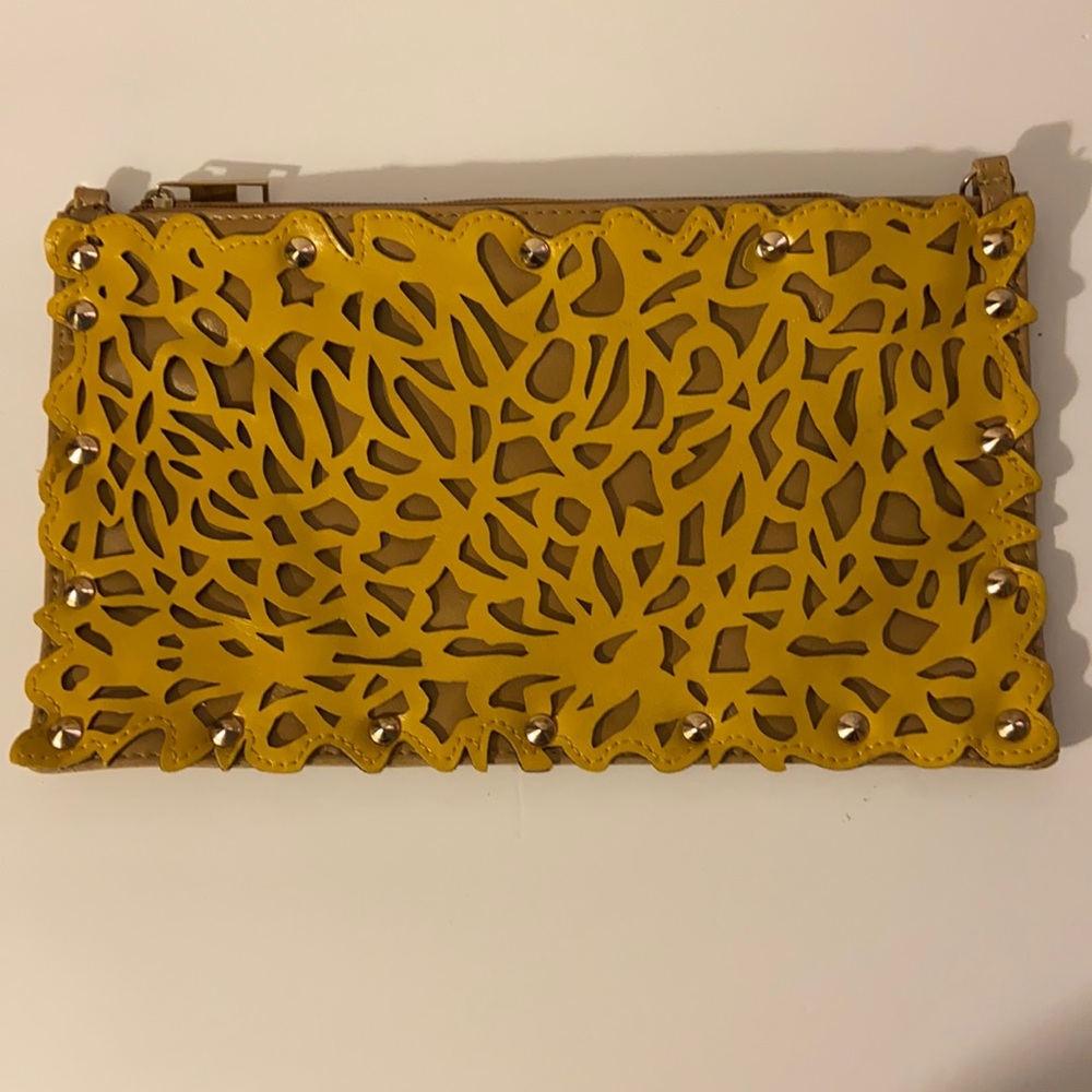 Laser cut clutch bag